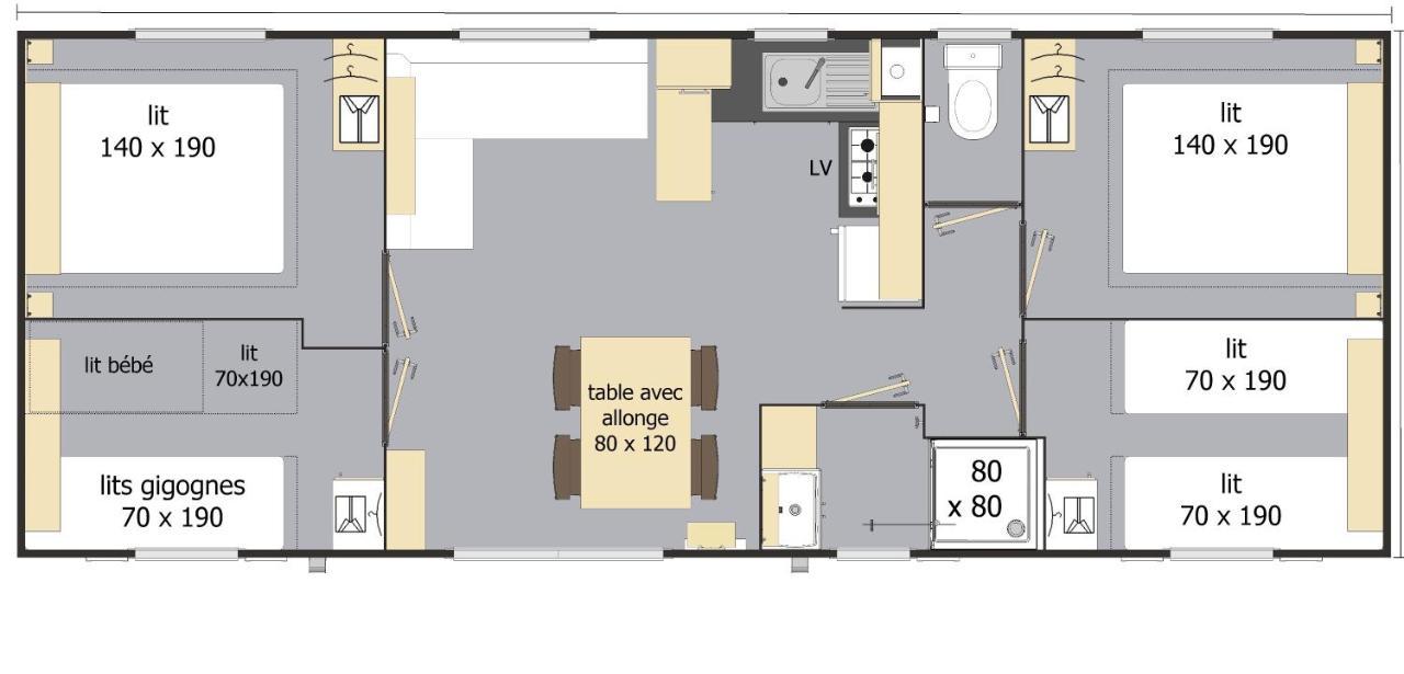 Mobil Home Xxl 4 Chambres - Camping Du Vieux Moulin Vensac Eksteriør bilde